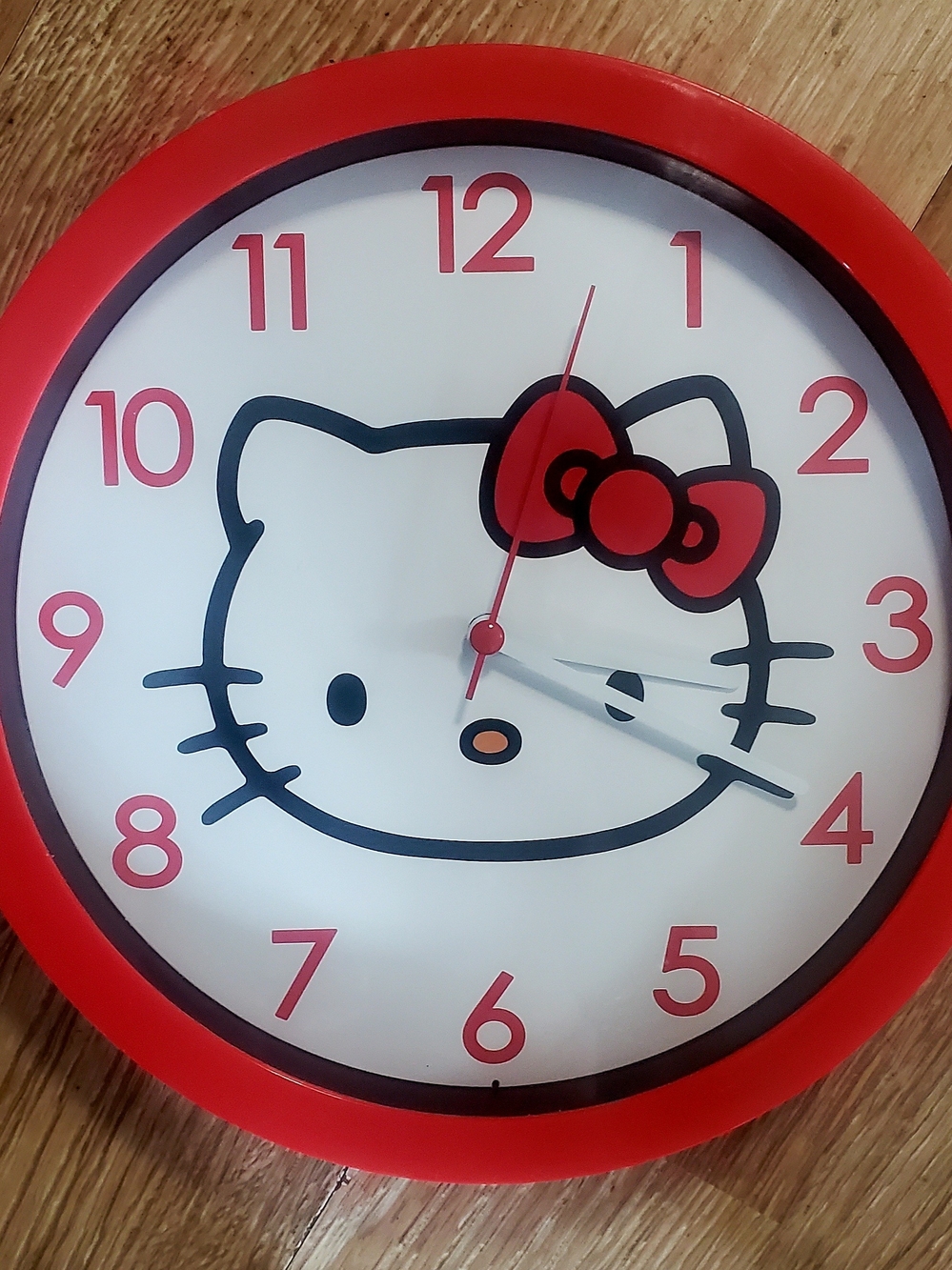 Hello Kitty Red Wall Clock - Cute Home Wall Decor